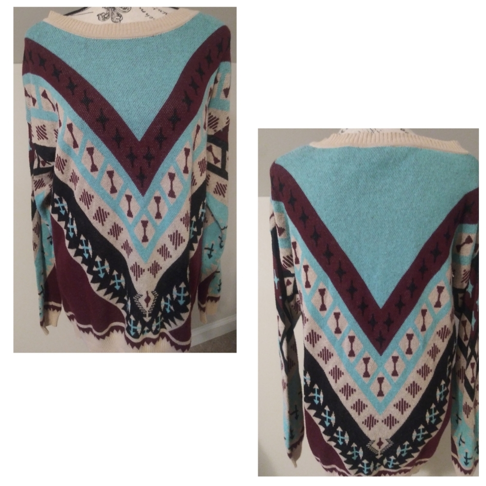 Vintage Soft Colorful PRONTO PULLOVER SWEATER | M